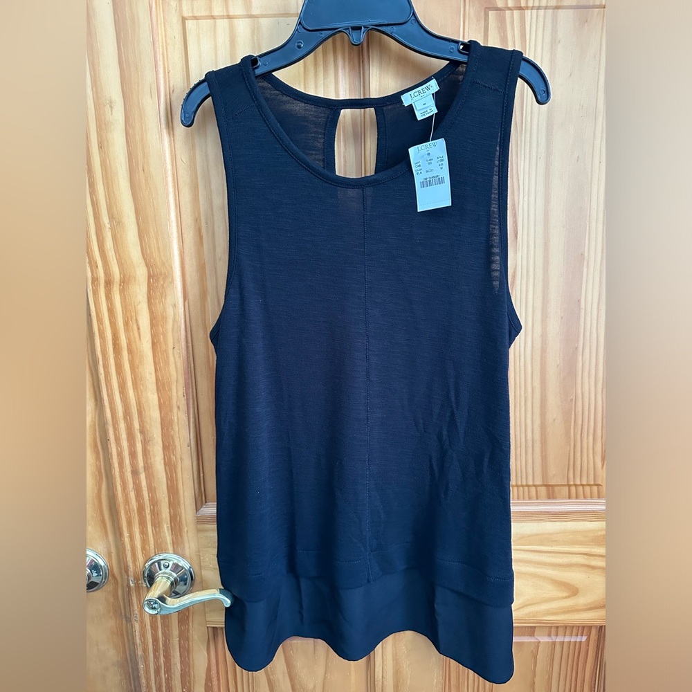 J. Crew Black Cut Out Tank Top